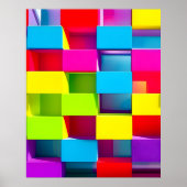 Abstrakte 3D-Rectangle-Block Moderne Wand Poster (Vorne)