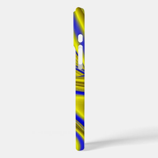 Abstrakte 3D-Regenbogenkunst in Gelb und Blau Case-Mate iPhone Hülle (Rückseite / Links)