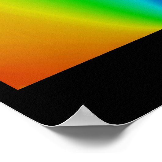 Abstrakte 3D-Regenbogenkunst Poster (Ecke)