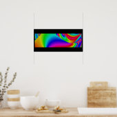Abstrakte 3D-Regenbogenkunst Poster (Küche)