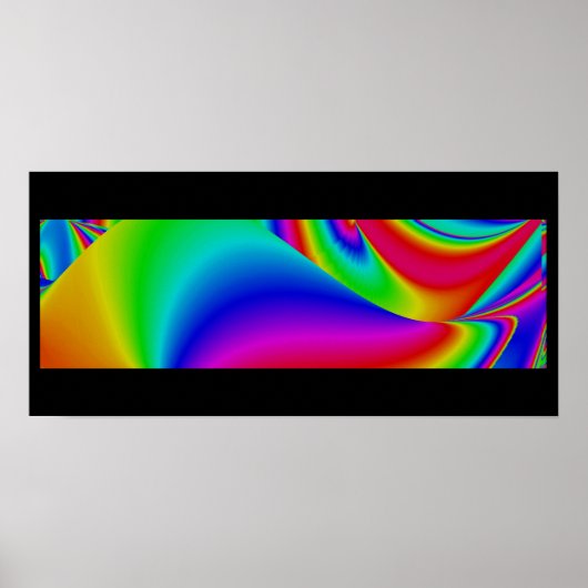 Abstrakte 3D-Regenbogenkunst Poster (Vorne)