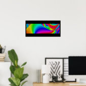 Abstrakte 3D-Regenbogenkunst Poster (Heimbüro)