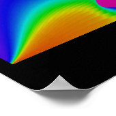 Abstrakte 3D-Regenbogenkunst Poster (Ecke)