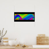 Abstrakte 3D-Regenbogenkunst Poster (Küche)