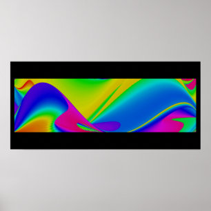 Abstrakte 3D-Regenbogenkunst Poster