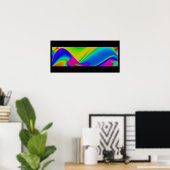 Abstrakte 3D-Regenbogenkunst Poster (Heimbüro)