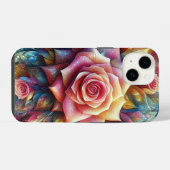Abstrakte 3D-Rose iPhone Hülle (Rückseite (Horizontal))