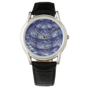 Abstrakte 3D-Wolkenkugel Armbanduhr
