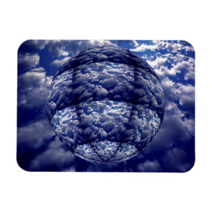 Abstrakte 3D-Wolkenkugel Magnet