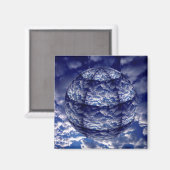 Abstrakte 3D-Wolkenkugel Magnet (Vorderseite/Rückseite)