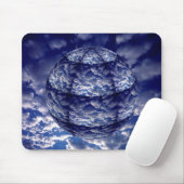 Abstrakte 3D-Wolkenkugel Mousepad (Mit Mouse)