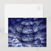 Abstrakte 3D-Wolkenkugel Postkarte (Vorne/Hinten)