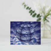 Abstrakte 3D-Wolkenkugel Postkarte (Stehend Vorderseite)