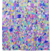 Abstrakte 80er-Farben Duschvorhang (Vorderseite)