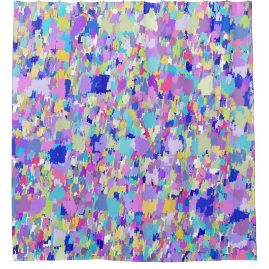 Abstrakte 80er-Farben Duschvorhang (Vorderseite)