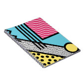 Abstrakte 80er-Memphis Pop-Grafikstil Notizblock (Rechte Seite)