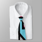 Abstrakte 80ermemphis-Popkunst-Artgraphiken Krawatte (Gebunden)