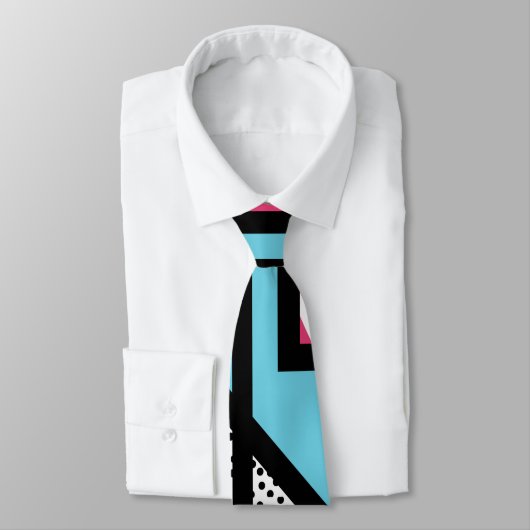 Abstrakte 80ermemphis-Popkunst-Artgraphiken Krawatte (Gebunden)