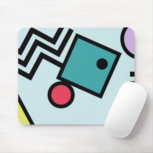 Abstrakte 80ermemphis-Popkunst-Artgraphiken Mousepad (Mit Mouse)