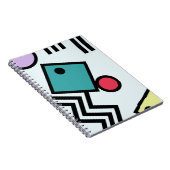 Abstrakte 80ermemphis-Popkunst-Artgraphiken Notizblock (Rechte Seite)