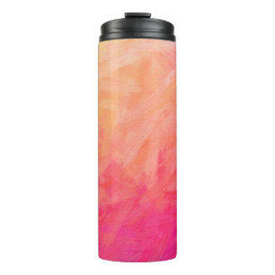 Abstrakte Abbildung des rosa, gelben Bristle Brus Thermosbecher