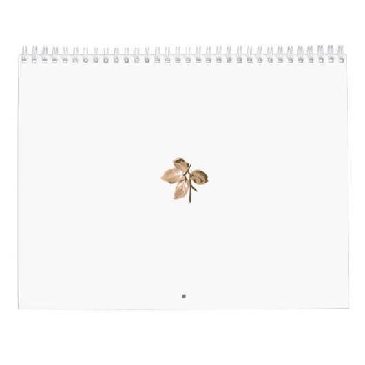 Abstrakte Abbildung eines Zweiges in hellbeige Kalender (Rückseite)