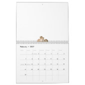 Abstrakte Abbildung eines Zweiges in hellbeige Kalender (Feb 2027)