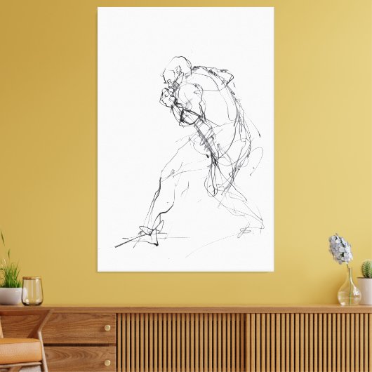 Abstrakte Abbildung in Motion Sketch: Leinwanddruck (Insitu (Wohnzimmer))