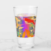 ABSTRAKTE ABBILDUNG MIT ROTEM KOPF GLAS (Rückseite)