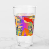 ABSTRAKTE ABBILDUNG MIT ROTEM KOPF GLAS (Vorderseite)