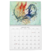 Abstrakte Abmessungen des Wandkalenders Kalender (Jan 2027)