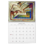 Abstrakte Abmessungen des Wandkalenders Kalender (Mär 2027)