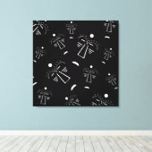 Abstrakte Aborigine-Schwarze Maske Leinwanddruck (Insitu (Holzboden))