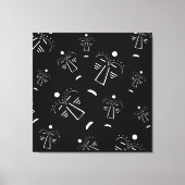 Abstrakte Aborigine-Schwarze Maske Leinwanddruck (Vorderseite)