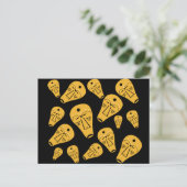 Abstrakte aborigine-Stammesmaske Postkarte (Stehend Vorderseite)