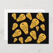 Abstrakte aborigine-Stammesmaske Postkarte (Vorne/Hinten)