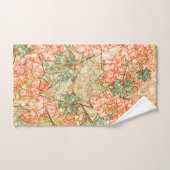 Abstrakte Acer Blätter auf kratzhaltigem Korallenh Badhandtuch Set (Handtuch)