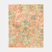 Abstrakte Acer Blätter auf kratzhaltigem Korallenh Fleecedecke (Vorderseite)