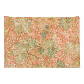 Abstrakte Acer Blätter auf kratzhaltigem Korallenh Kissenbezug (Rückseite-Rechts)