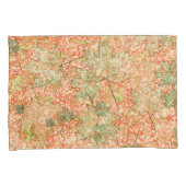 Abstrakte Acer Blätter auf kratzhaltigem Korallenh Kissenbezug (Vorderseite-Rechts)