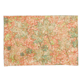 Abstrakte Acer Blätter auf kratzhaltigem Korallenh Kissenbezug