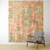 Abstrakte Acer Blätter auf kratzhaltigem Korallenh Wandteppich (Beispiel)