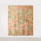 Abstrakte Acer Blätter auf kratzhaltigem Korallenh Wandteppich (Vorderseite)