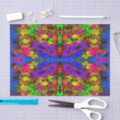 Abstrakte Acryl-Neonfarben-Farbspritzer-Splash Seidenpapier (Handwerk)
