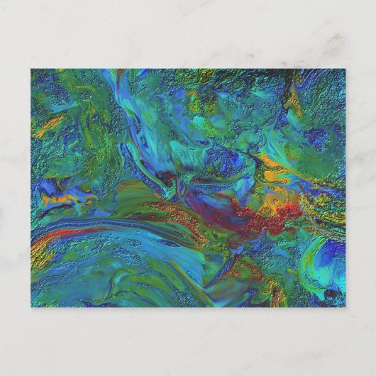 Abstrakte Acryl-OM1 Postkarte (Vorderseite)
