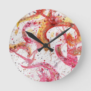 abstrakte Acryl-Wandleuchte Runde Wanduhr