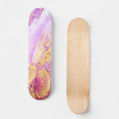 Abstrakte Acrylfarbe Hintergrund mit rosa Pulver Skateboard (Vorderseite)