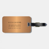 Abstrakte Acrylfarbe mit Monogramm Gepäckanhänger (Rückseite horizontal)