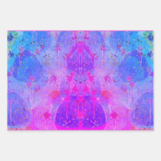 abstrakte Acrylkunst in lebhaften Farben Geschenkpapier Set (Vorderseite)