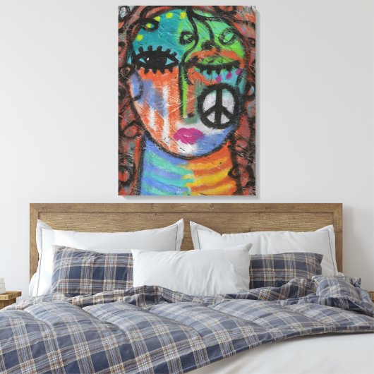 Abstrakte Acrylmalerei auf OSB Leinwanddruck (Insitu (Schlafzimmer))